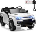 24V Licensed Land Rover Ride on Toys for Kids 1-8, 2-Seater, Remote, White