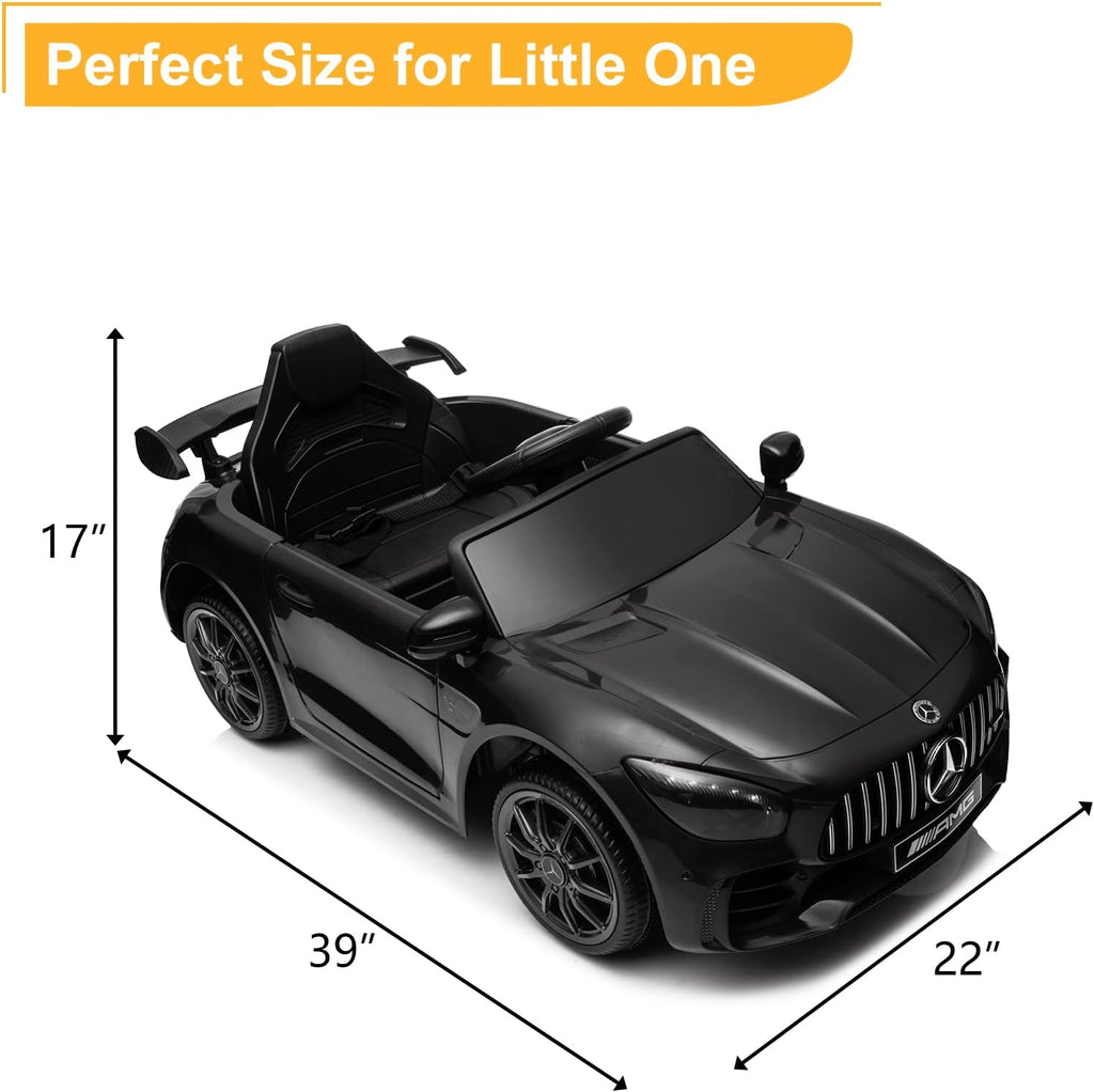 12V Licensed Mercedes Benz AMG GTR Kids Ride on Electric Car, Black