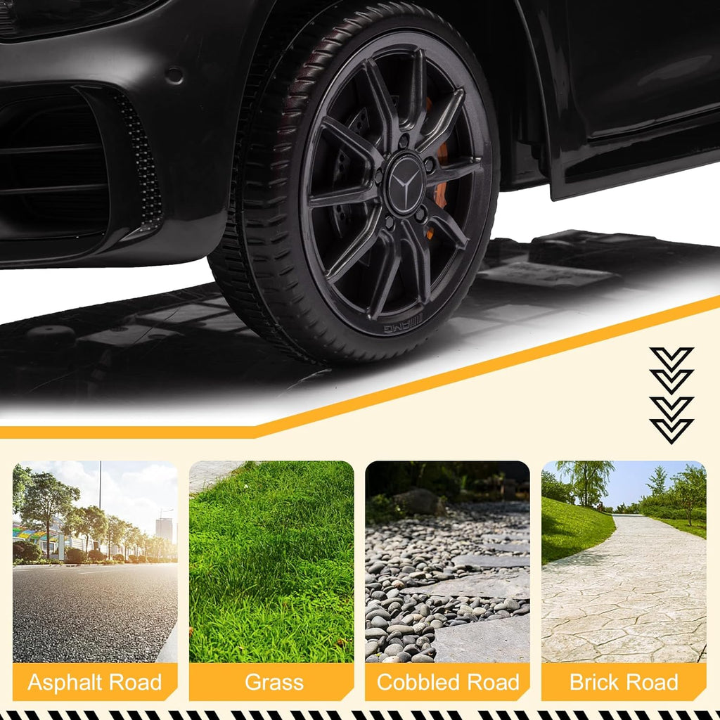 12V Licensed Mercedes Benz AMG GTR Kids Ride on Electric Car, Black