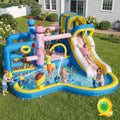 Inflatable Water Slide for Kids 3-12: Blow up Bounce House Backyard Water Park with 480W Blower- 10 in 1 with Pool for Outdoor Birthday Party