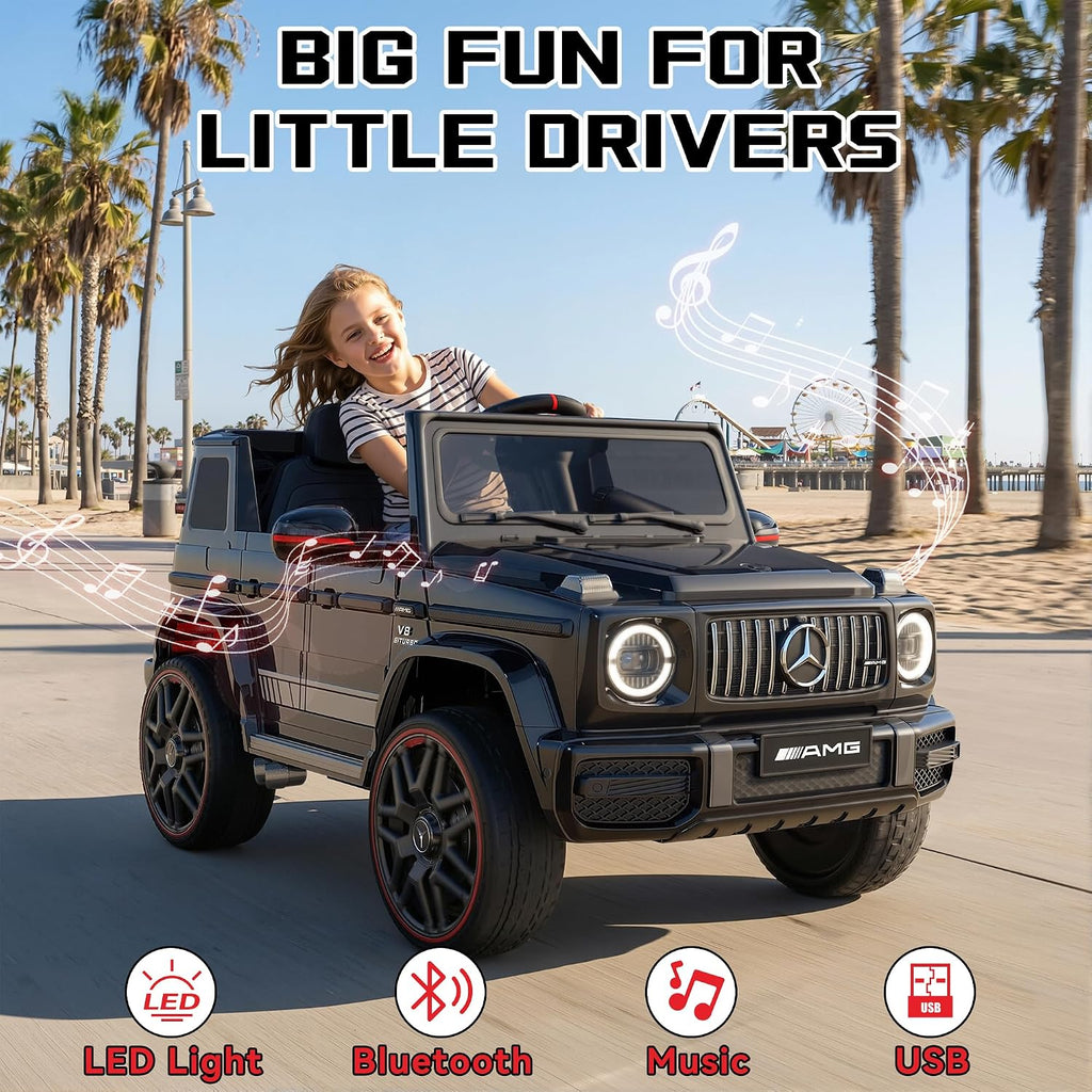 Mercedes-Benz G63 Kids Ride on Car, 12V Toddler Electric Car with Remote