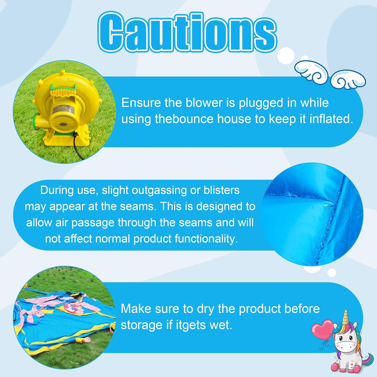 6 in 1 Inflatable Water Slide Bounce House for Kids Backyard