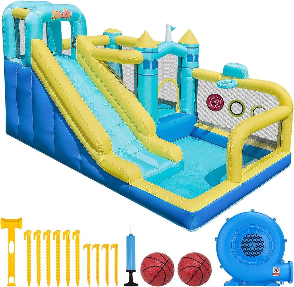 Bounce House, 8-In-1 Gameplay Mode Inflatable Bounce House for Kids